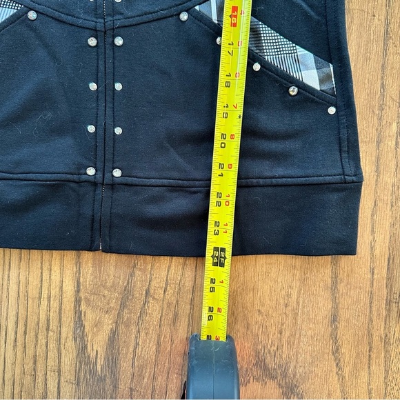 NWT Christine Alexander Black and Gray Plaid Cotton Blend Jacket Size Small - Picture 8 of 11